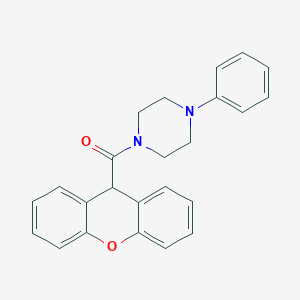 molecular formula C24H22N2O2 B334550 1-phenyl-4-(9H-xanthen-9-ylcarbonyl)piperazine 