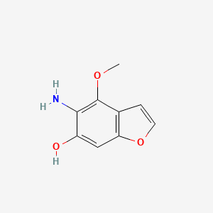 molecular formula C9H9NO3 B3345508 6-Benzofuranol, 5-amino-4-methoxy- CAS No. 105849-73-8