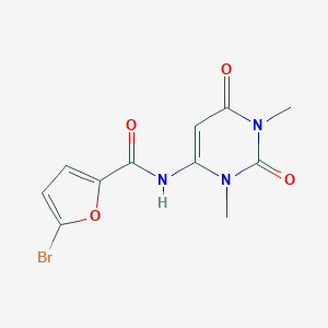 molecular formula C11H10BrN3O4 B334555 5-bromo-N-(1,3-dimethyl-2,6-dioxo-1,2,3,6-tetrahydro-4-pyrimidinyl)-2-furamide 