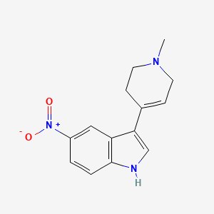 molecular formula C14H15N3O2 B3345556 3-(1-methyl-1,2,3,6-tetrahydropyridin-4-yl)-5-nitro-1H-indole CAS No. 106516-27-2