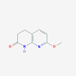 molecular formula C9H10N2O2 B3345635 7-Methoxy-3,4-dihydro-1,8-naphthyridin-2(1H)-one CAS No. 1075237-63-6
