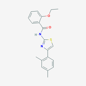 molecular formula C20H20N2O2S B334564 N-[4-(2,4-dimethylphenyl)-1,3-thiazol-2-yl]-2-ethoxybenzamide 