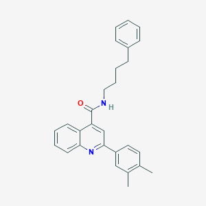 molecular formula C28H28N2O B334566 2-(3,4-dimethylphenyl)-N-(4-phenylbutyl)quinoline-4-carboxamide 