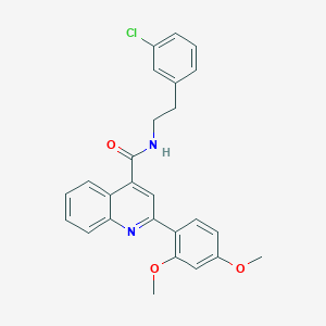 molecular formula C26H23ClN2O3 B334568 N-[2-(3-chlorophenyl)ethyl]-2-(2,4-dimethoxyphenyl)quinoline-4-carboxamide 
