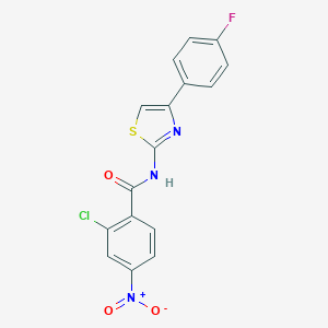 2-chloro-N-[4-(4-fluorophenyl)-1,3-thiazol-2-yl]-4-nitrobenzamide