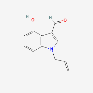molecular formula C12H11NO2 B3345718 1H-Indole-3-carboxaldehyde, 4-hydroxy-1-(2-propenyl)- CAS No. 109523-70-8