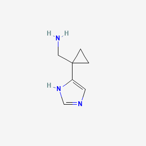 molecular formula C7H11N3 B3345728 (1-(1H-Imidazol-5-yl)cyclopropyl)methanamine CAS No. 1098973-07-9