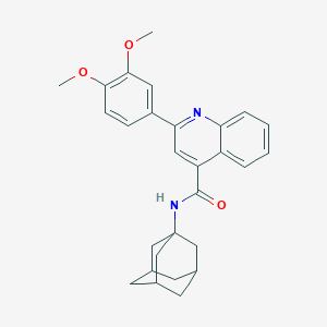molecular formula C28H30N2O3 B334573 N-(1-adamantyl)-2-(3,4-dimethoxyphenyl)-4-quinolinecarboxamide 