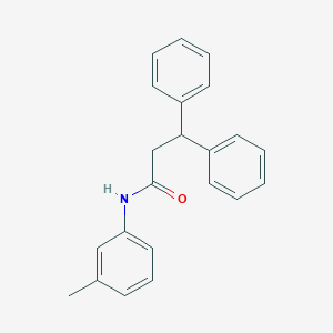 molecular formula C22H21NO B334574 N-(3-methylphenyl)-3,3-diphenylpropanamide 