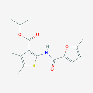 molecular formula C16H19NO4S B334575 Isopropyl 4,5-dimethyl-2-[(5-methyl-2-furoyl)amino]-3-thiophenecarboxylate 