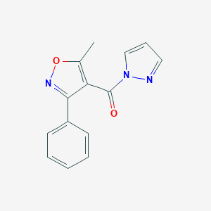 molecular formula C14H11N3O2 B334576 5-methyl-3-phenyl-4-(1H-pyrazol-1-ylcarbonyl)isoxazole 