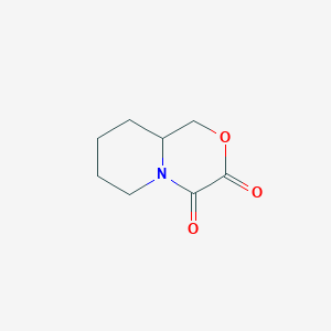 molecular formula C8H11NO3 B3345766 Pyrido[2,1-c][1,4]oxazine-3,4-dione, hexahydro- CAS No. 110843-94-2