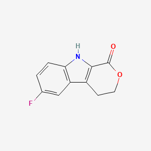 molecular formula C11H8FNO2 B3345787 6-fluoro-4,9-dihydro-3H-pyrano[3,4-b]indol-1-one CAS No. 110977-88-3