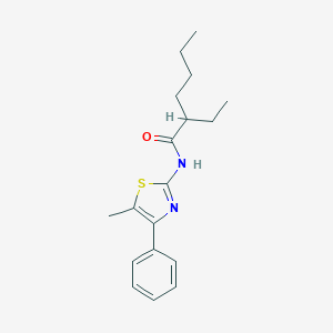 molecular formula C18H24N2OS B334581 2-ethyl-N-(5-methyl-4-phenyl-1,3-thiazol-2-yl)hexanamide 