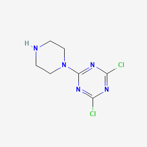 molecular formula C7H9Cl2N5 B3345820 2,4-Dichloro-6-(piperazin-1-yl)-1,3,5-triazine CAS No. 111373-07-0