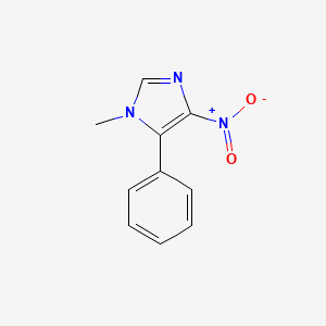 molecular formula C10H9N3O2 B3345821 1-Methyl-4-nitro-5-phenylimidazole CAS No. 111380-10-0