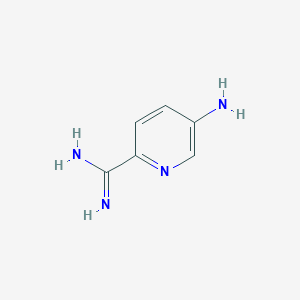molecular formula C6H8N4 B3345838 5-Aminopyridine-2-carboxamidine CAS No. 1116016-00-2