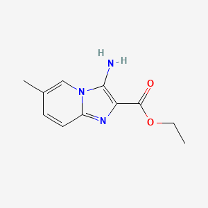 molecular formula C11H13N3O2 B3345848 Ethyl 3-amino-6-methylimidazo[1,2-a]pyridine-2-carboxylate CAS No. 111753-04-9