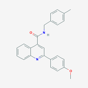molecular formula C25H22N2O2 B334586 2-(4-methoxyphenyl)-N-(4-methylbenzyl)quinoline-4-carboxamide 
