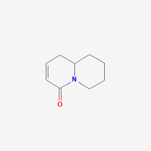 molecular formula C9H13NO B3345875 4H-Quinolizin-4-one, 1,6,7,8,9,9a-hexahydro- CAS No. 111964-49-9