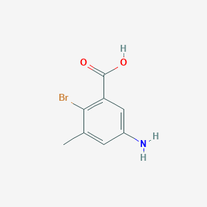 molecular formula C8H8BrNO2 B3345885 5-Amino-2-bromo-3-methylbenzoic acid CAS No. 1121583-46-7