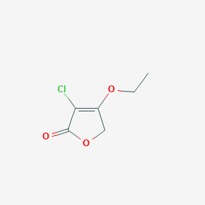 molecular formula C6H7ClO3 B3345935 3-Chloro-4-ethoxyfuran-2(5H)-one CAS No. 112405-04-6