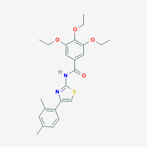 molecular formula C24H28N2O4S B334594 N-[4-(2,4-dimethylphenyl)-1,3-thiazol-2-yl]-3,4,5-triethoxybenzamide 