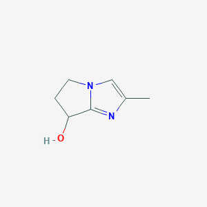 molecular formula C7H10N2O B3345947 2-Methyl-6,7-dihydro-5H-pyrrolo[1,2-a]imidazol-7-ol CAS No. 112513-80-1
