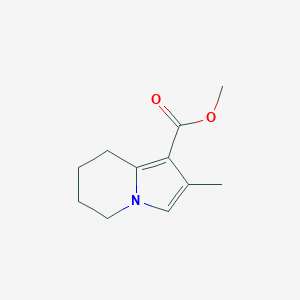 molecular formula C11H15NO2 B3345958 5,6,7,8-tetrahydro-2-methyl-1-Indolizinecarboxylic acid methyl ester CAS No. 112561-20-3