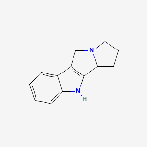 molecular formula C13H14N2 B3345959 1,2,3,3a,4,9-Hexahydropyrrolizino[1,2-b]indole CAS No. 112565-57-8