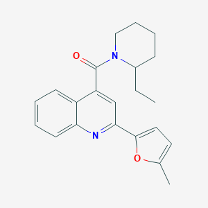 molecular formula C22H24N2O2 B334599 (2-Ethylpiperidino)[2-(5-methyl-2-furyl)-4-quinolyl]methanone 