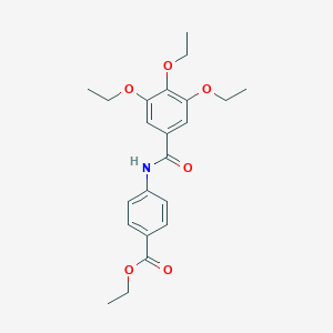 molecular formula C22H27NO6 B334602 Ethyl 4-[(3,4,5-triethoxybenzoyl)amino]benzoate 