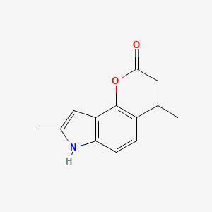 molecular formula C13H11NO2 B3346039 Pyrano[2,3-e]indol-2(7H)-one, 4,8-dimethyl- CAS No. 113707-91-8