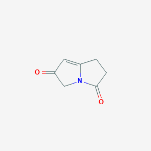 molecular formula C7H7NO2 B3346043 1H-Pyrrolizine-3,6(2H,5H)-dione CAS No. 113727-89-2