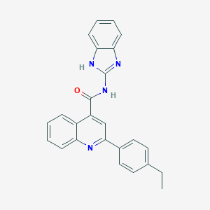 molecular formula C25H20N4O B334605 N-(1H-benzimidazol-2-yl)-2-(4-ethylphenyl)quinoline-4-carboxamide 