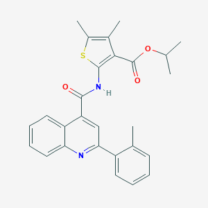 Isopropyl 4,5-dimethyl-2-({[2-(2-methylphenyl)-4-quinolinyl]carbonyl}amino)-3-thiophenecarboxylate
