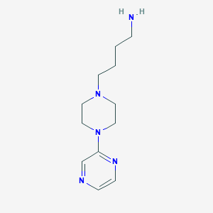 molecular formula C12H21N5 B3346097 1-Piperazinebutanamine, 4-(2-pyrazinyl)- CAS No. 114222-98-9