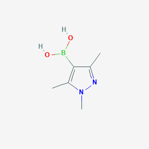 molecular formula C6H11BN2O2 B033461 1,3,5-Trimethylpyrazole-4-boronic acid CAS No. 847818-62-6