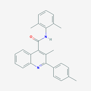 molecular formula C26H24N2O B334613 N-(2,6-dimethylphenyl)-3-methyl-2-(4-methylphenyl)quinoline-4-carboxamide 