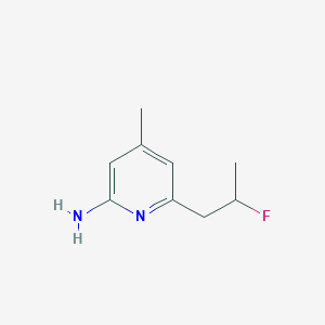 molecular formula C9H13FN2 B3346134 6-(2-氟丙基)-4-甲基吡啶-2-胺 CAS No. 1146620-35-0