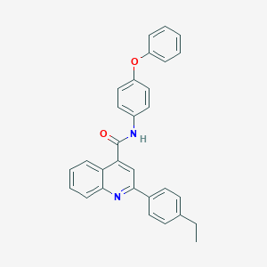 molecular formula C30H24N2O2 B334614 2-(4-ethylphenyl)-N-(4-phenoxyphenyl)quinoline-4-carboxamide 