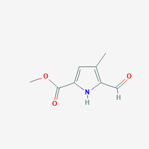molecular formula C8H9NO3 B3346199 Methyl 5-formyl-4-methyl-1H-pyrrole-2-carboxylate CAS No. 115976-53-9