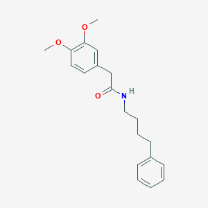 molecular formula C20H25NO3 B334620 2-(3,4-dimethoxyphenyl)-N-(4-phenylbutyl)acetamide 