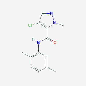 molecular formula C13H14ClN3O B334621 4-chloro-N-(2,5-dimethylphenyl)-1-methyl-1H-pyrazole-5-carboxamide 