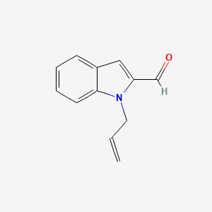 molecular formula C12H11NO B3346217 1H-Indole-2-carboxaldehyde, 1-(2-propenyl)- CAS No. 116071-28-4