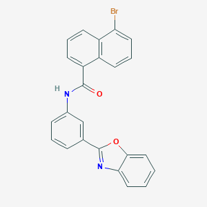 molecular formula C24H15BrN2O2 B334625 N-[3-(1,3-benzoxazol-2-yl)phenyl]-5-bromo-1-naphthamide 