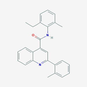 molecular formula C26H24N2O B334626 N-(2-ethyl-6-methylphenyl)-2-(2-methylphenyl)quinoline-4-carboxamide 