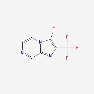 molecular formula C7H3F4N3 B3346262 3-Fluoro-2-(trifluoromethyl)imidazo[1,2-a]pyrazine CAS No. 116671-72-8
