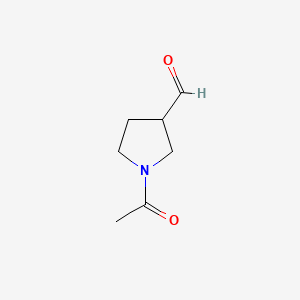 molecular formula C7H11NO2 B3346319 1-Acetylpyrrolidine-3-carbaldehyde CAS No. 1174447-98-3