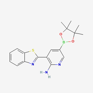 3-(1,3-Benzothiazol-2-yl)-5-(4,4,5,5-tetramethyl-1,3,2-dioxaborolan-2-yl)pyridin-2-amine